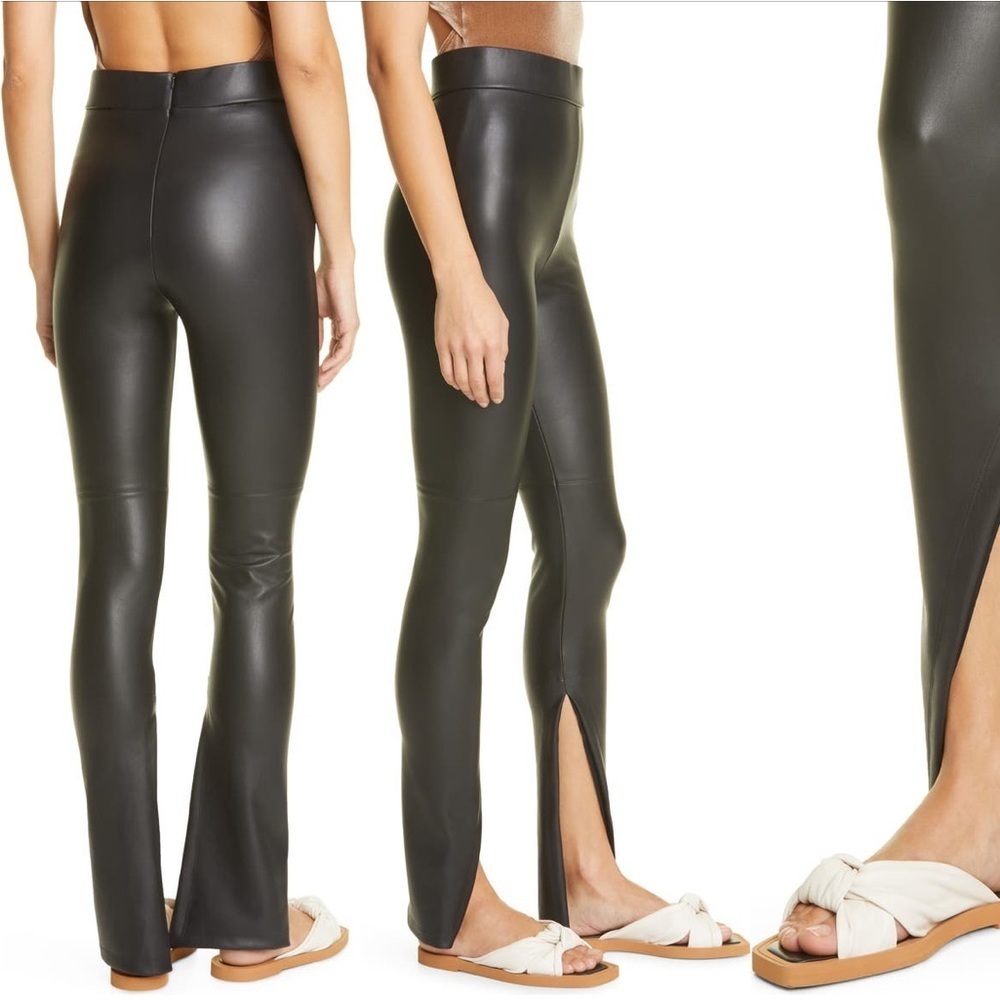 Alix NYC Carlisle Faux Leather Split Front Pants